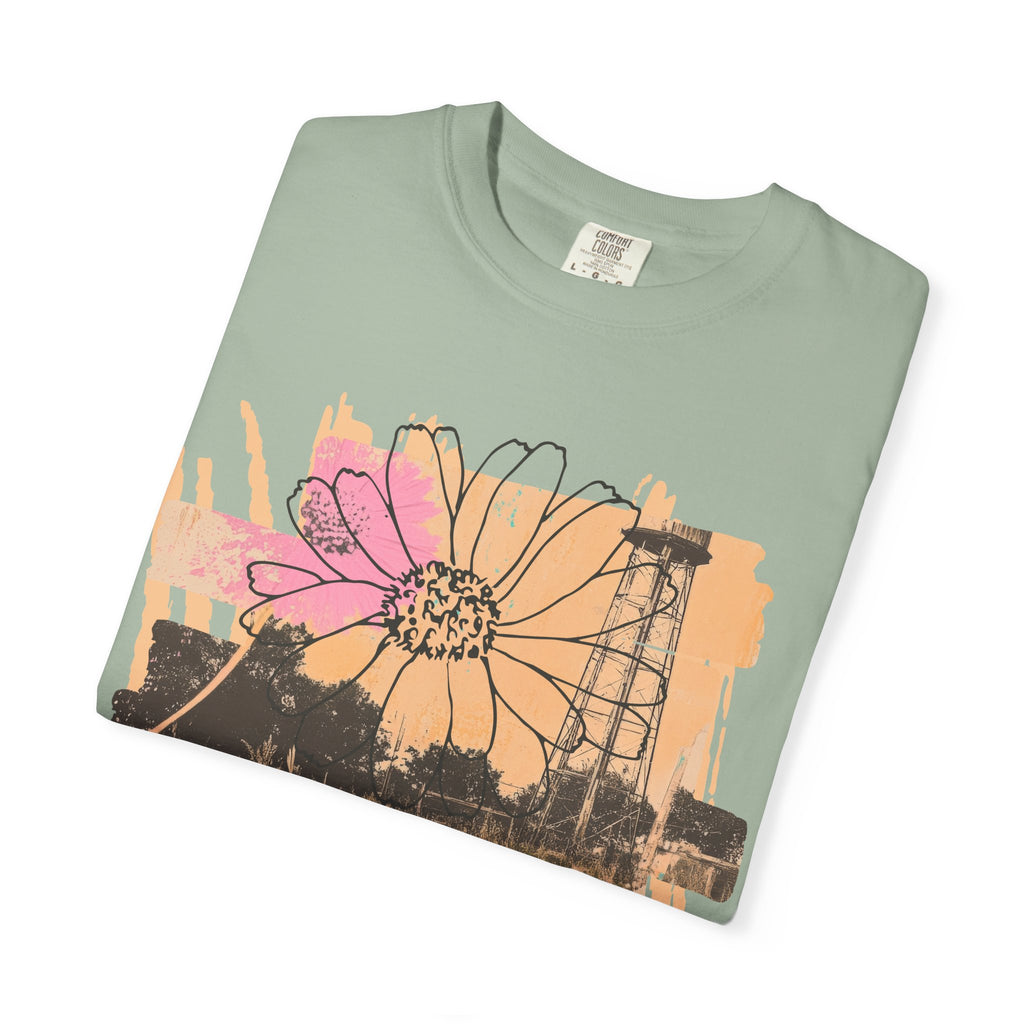 Daisy Field Graphic T-Shirt — 'Sprinkled With Calm' Floral Sunset Tee