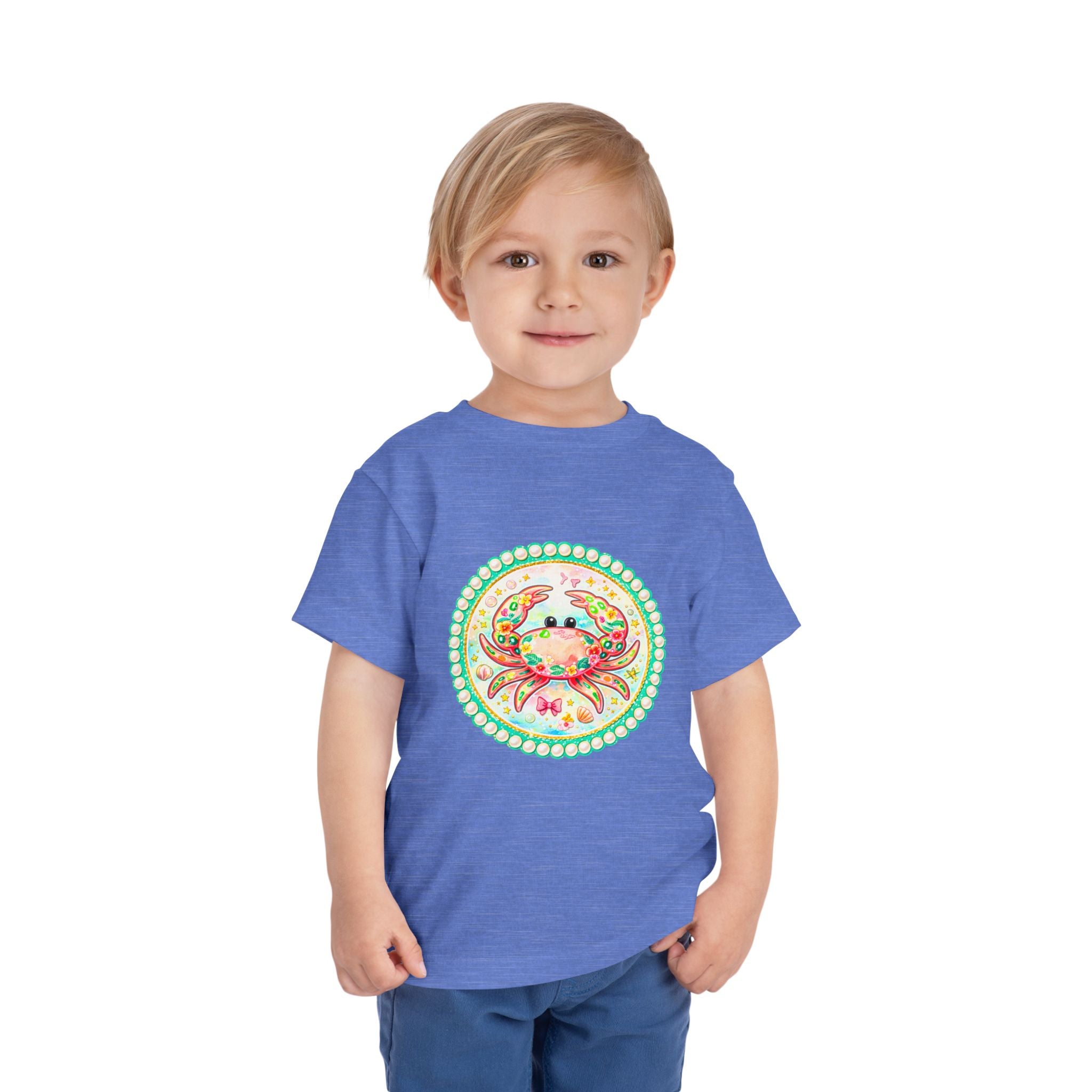 Toddler Tee — Colorful Watercolor Crab Kids Shirt