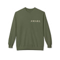 Amare 'Love Serve Grow' Crewneck Sweatshirt — Cozy Brown Inspirational Pullover