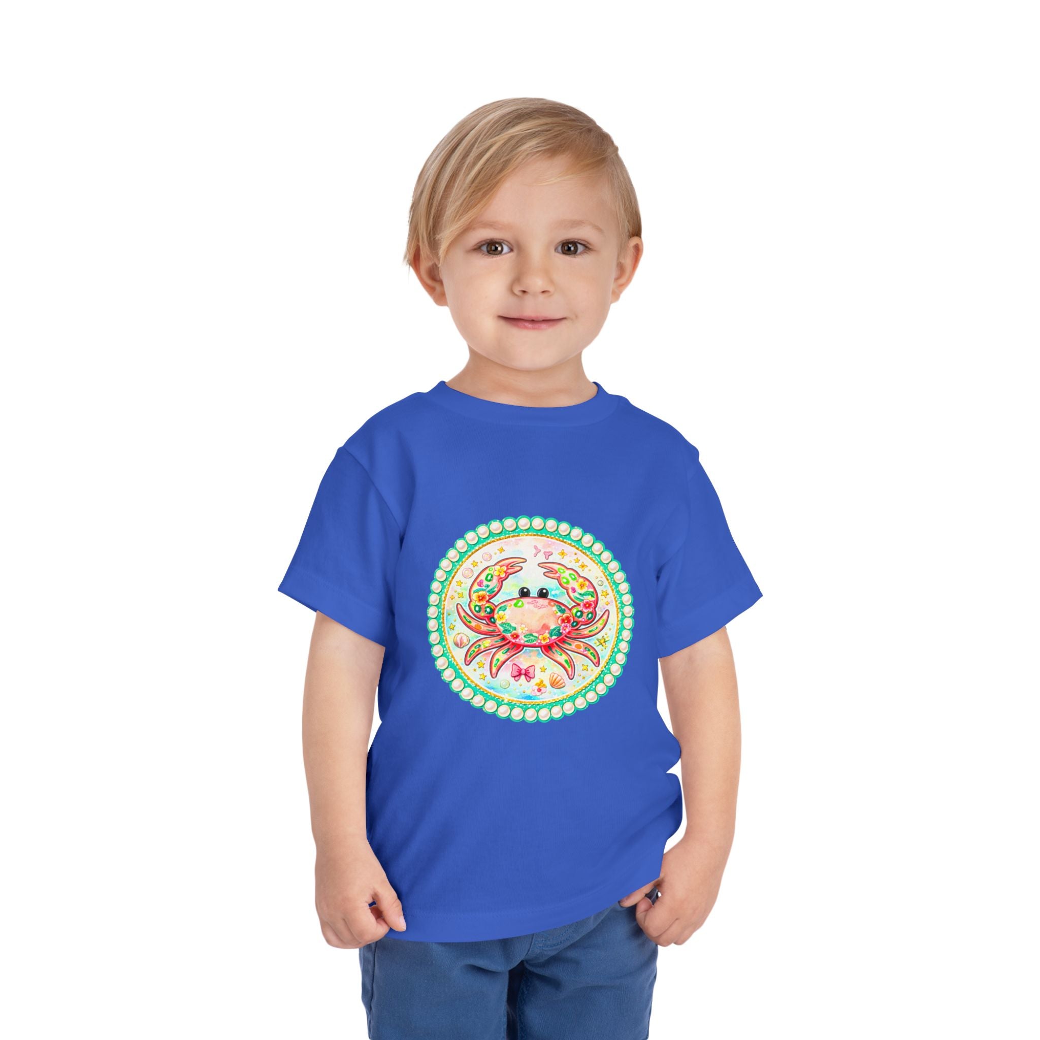 Toddler Tee — Colorful Watercolor Crab Kids Shirt
