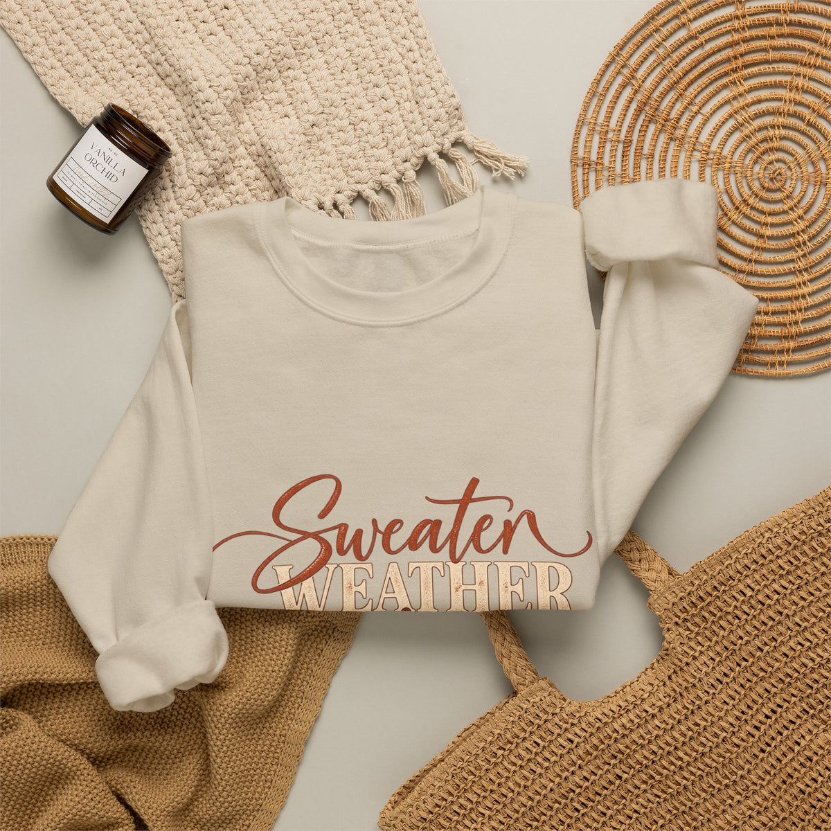Sweater Weather & Sunday Worship Crewneck Sweatshirt