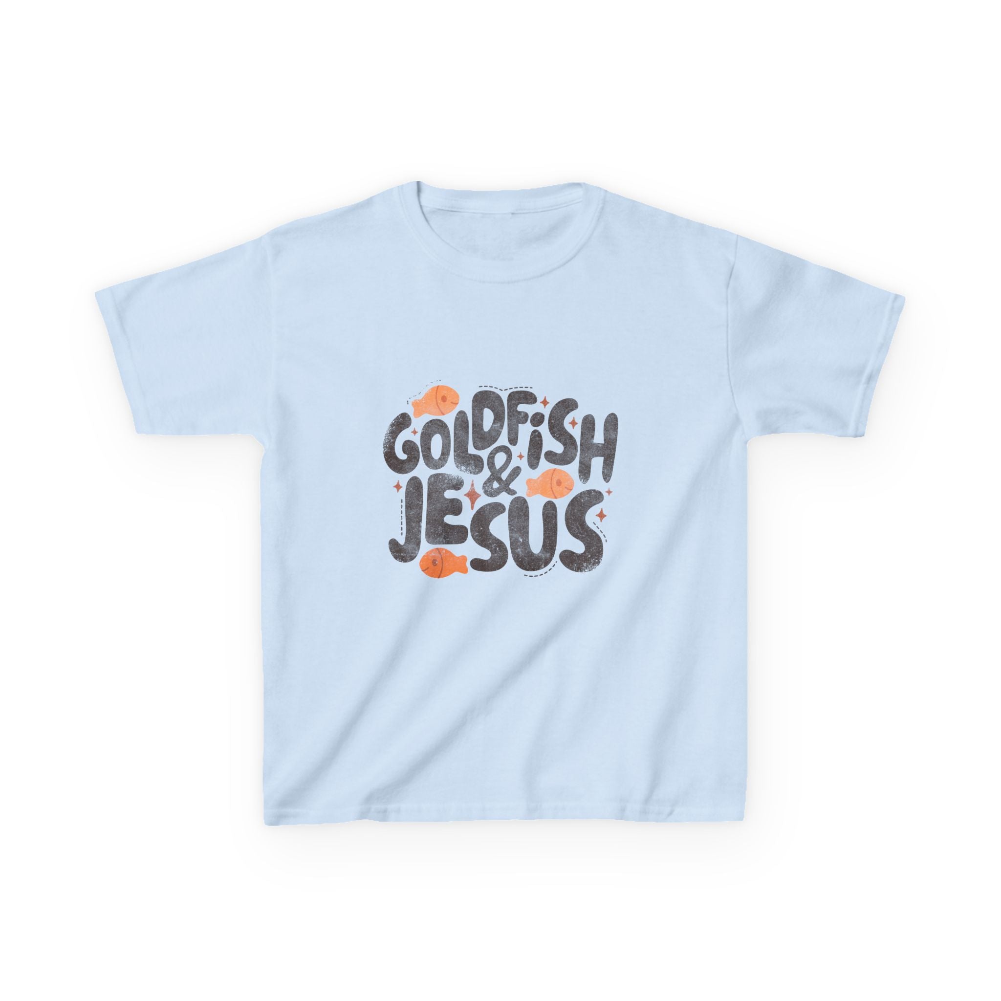 Kids Tee — "Goldfish & Jesus" Playful Christian Graphic