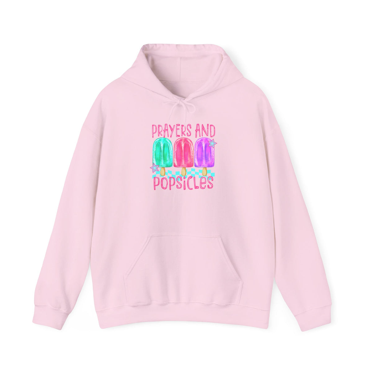 Prayer & Popsicles Hoodie — Cute Pastel Faith Graphic Sweatshirt