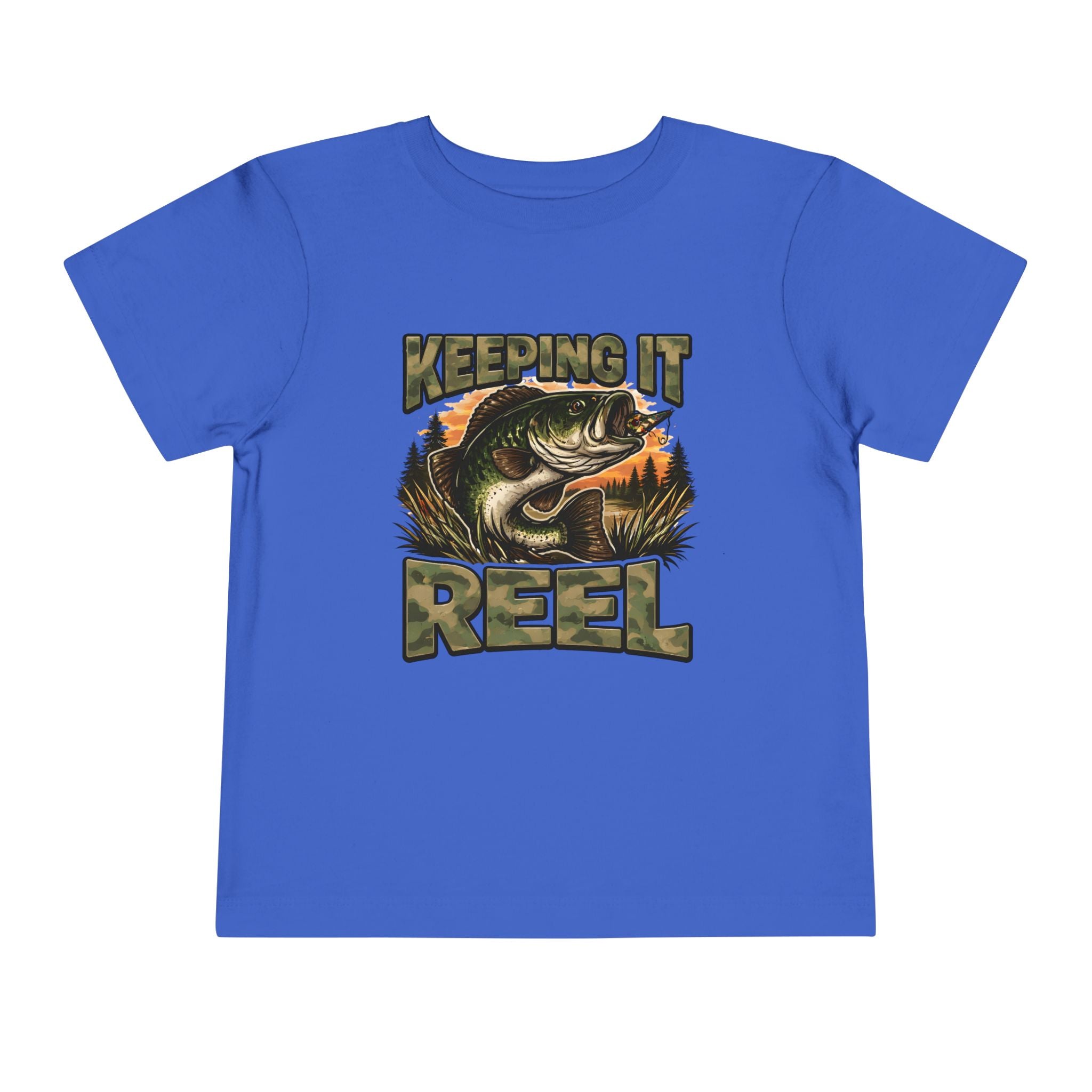 Toddler Fishing Tee - "Keeping It Reel" Bass Graphic Shirt