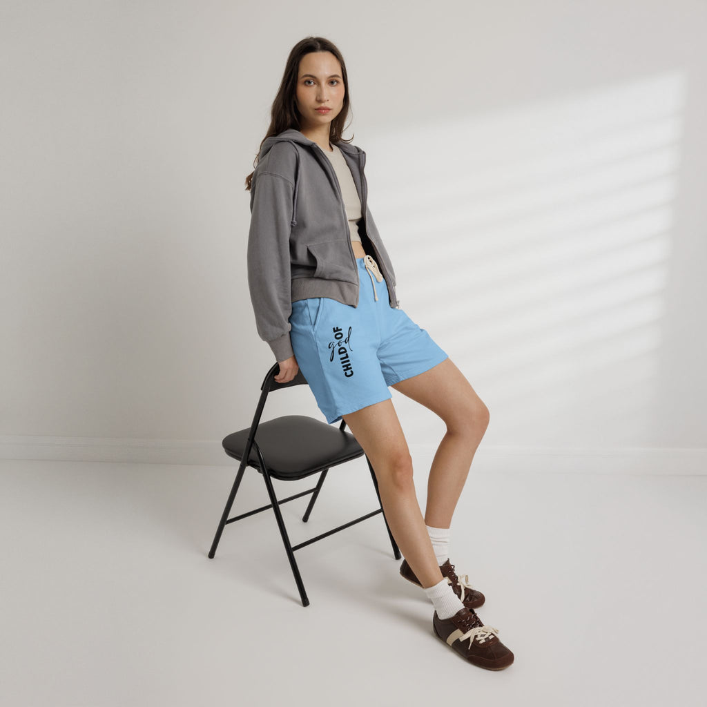 Faithful 'Child of God' Sweat Shorts  Lightweight Fleece Religious Lounge Wear