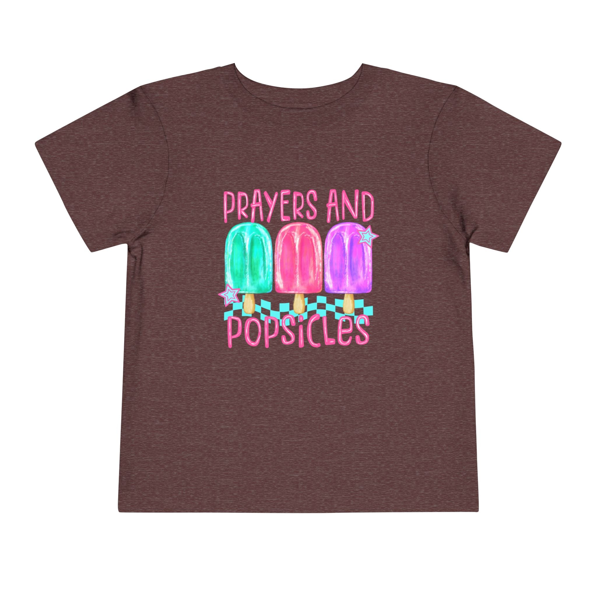 Toddler Tee - "Prayers and Popsicles" Colorful Popsicle