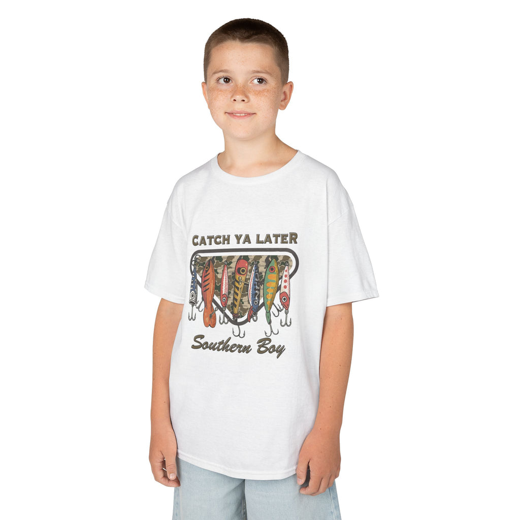 Kids Catch Ya Later Southern Boy" Lure Graphic Tee