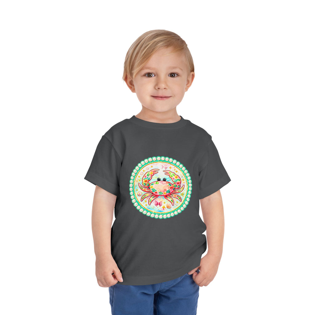 Toddler Tee — Colorful Watercolor Crab Kids Shirt