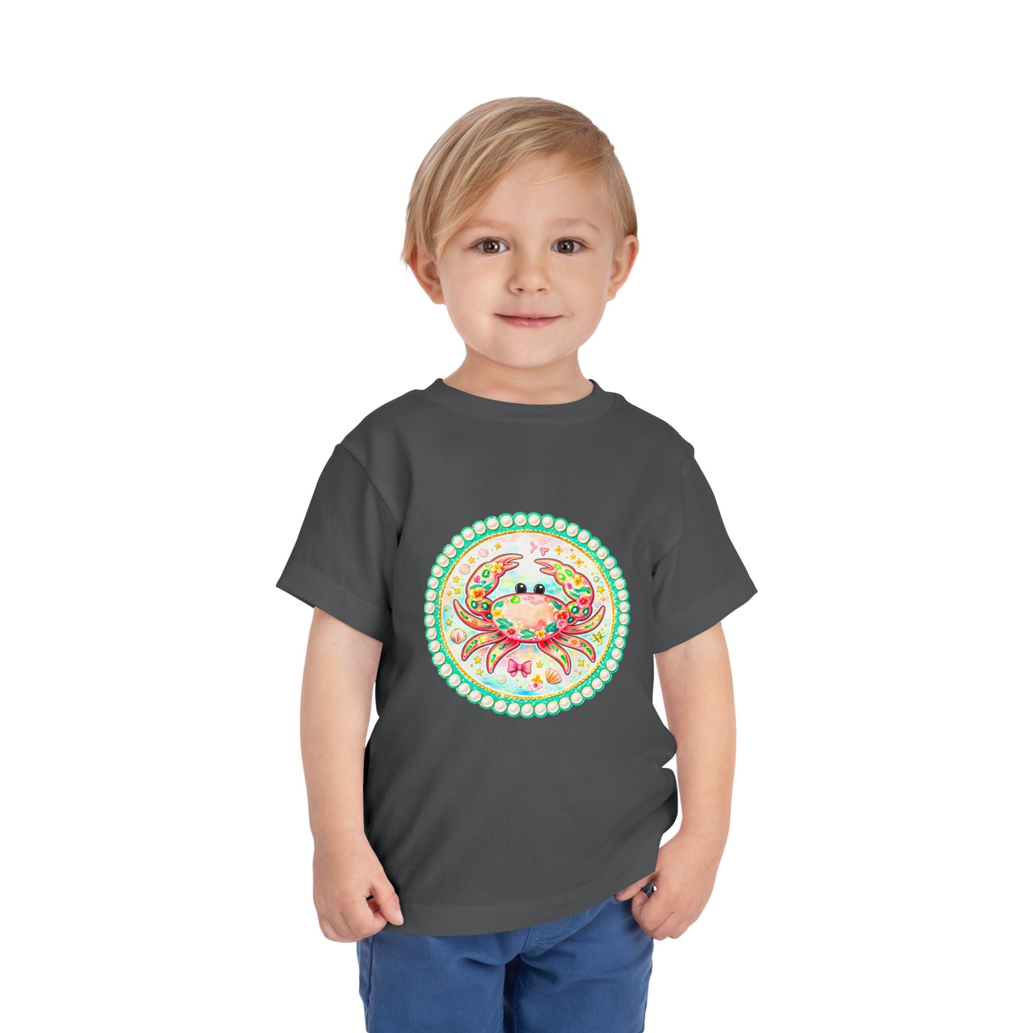 Toddler Tee — Colorful Watercolor Crab Kids Shirt