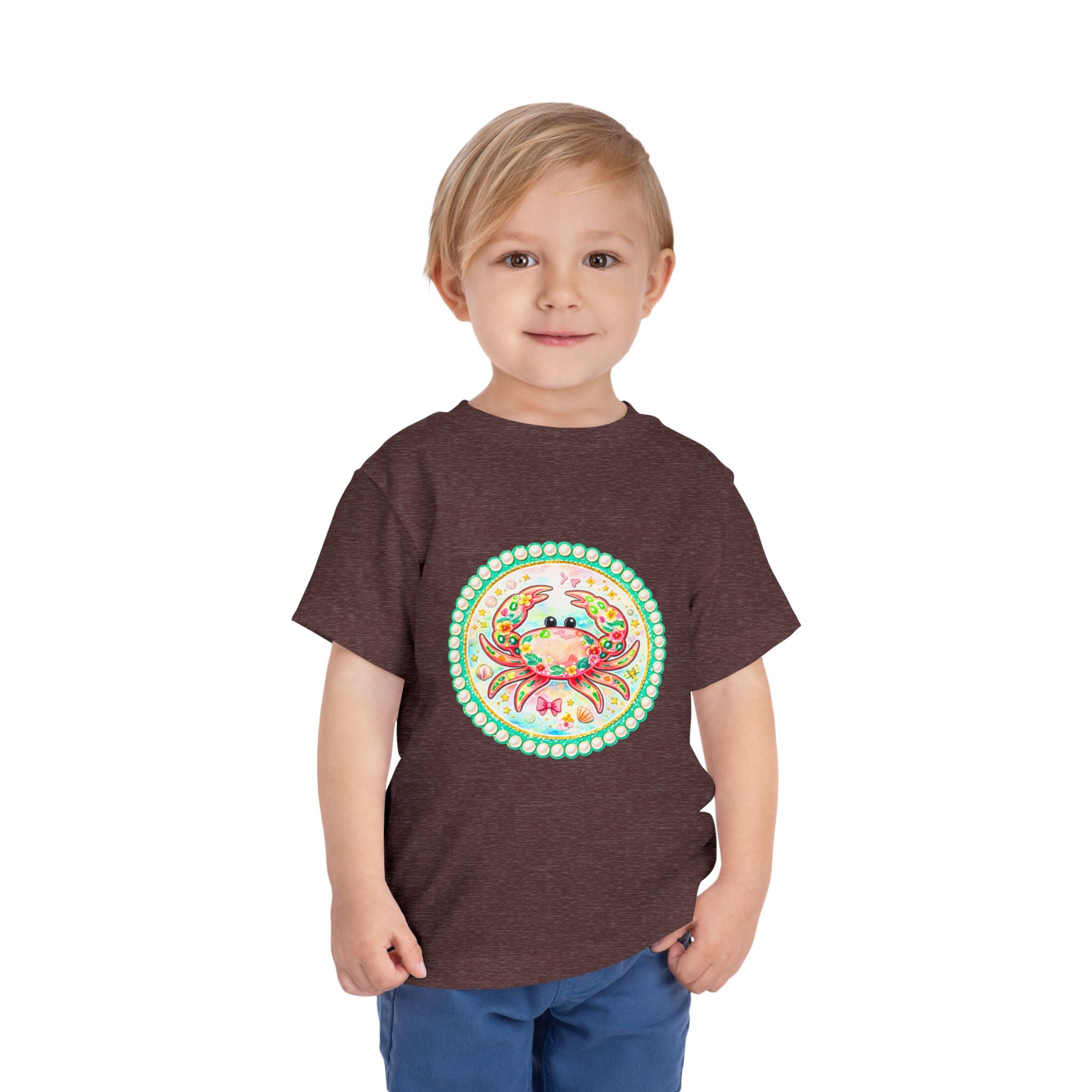 Toddler Tee — Colorful Watercolor Crab Kids Shirt