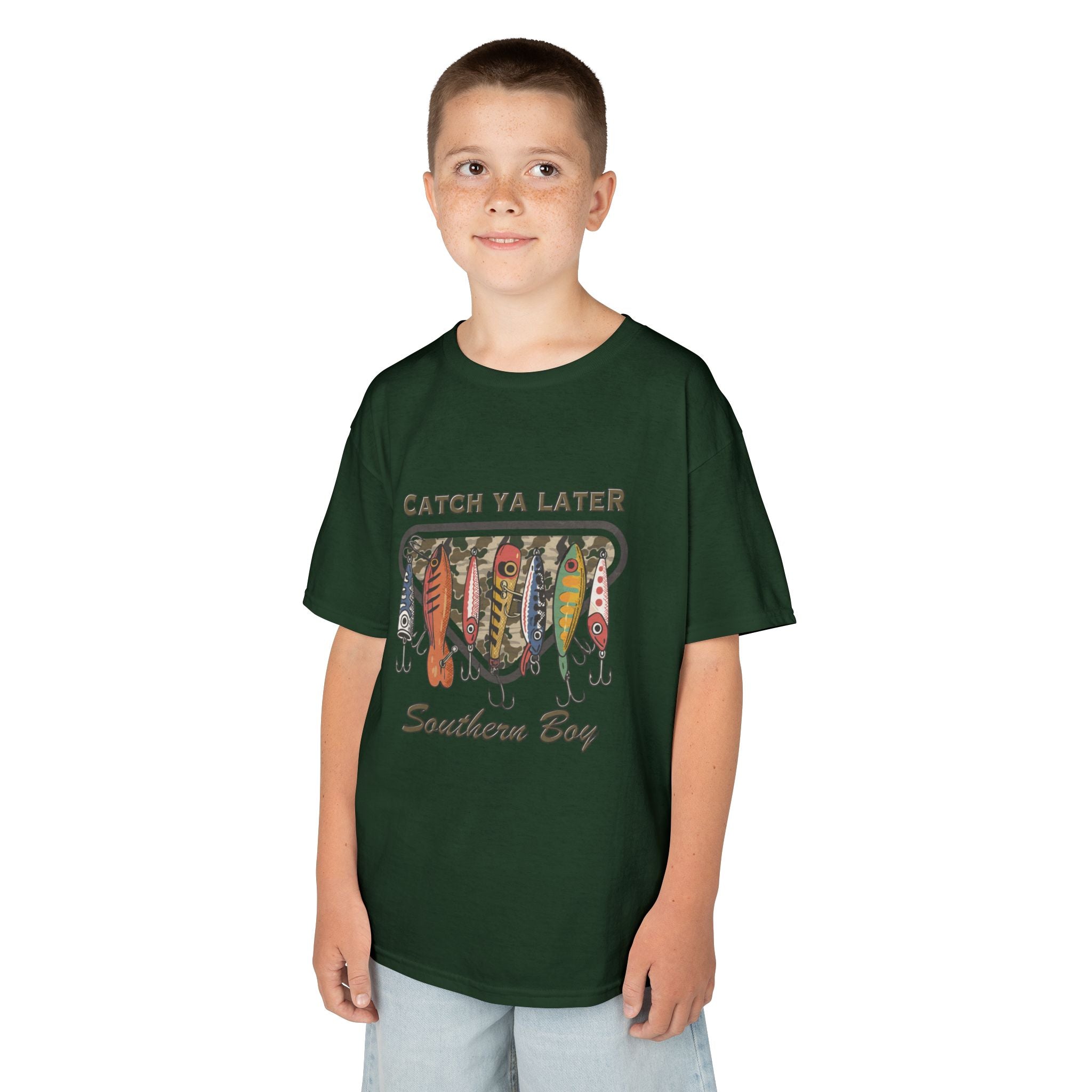 Kids Catch Ya Later Southern Boy" Lure Graphic Tee