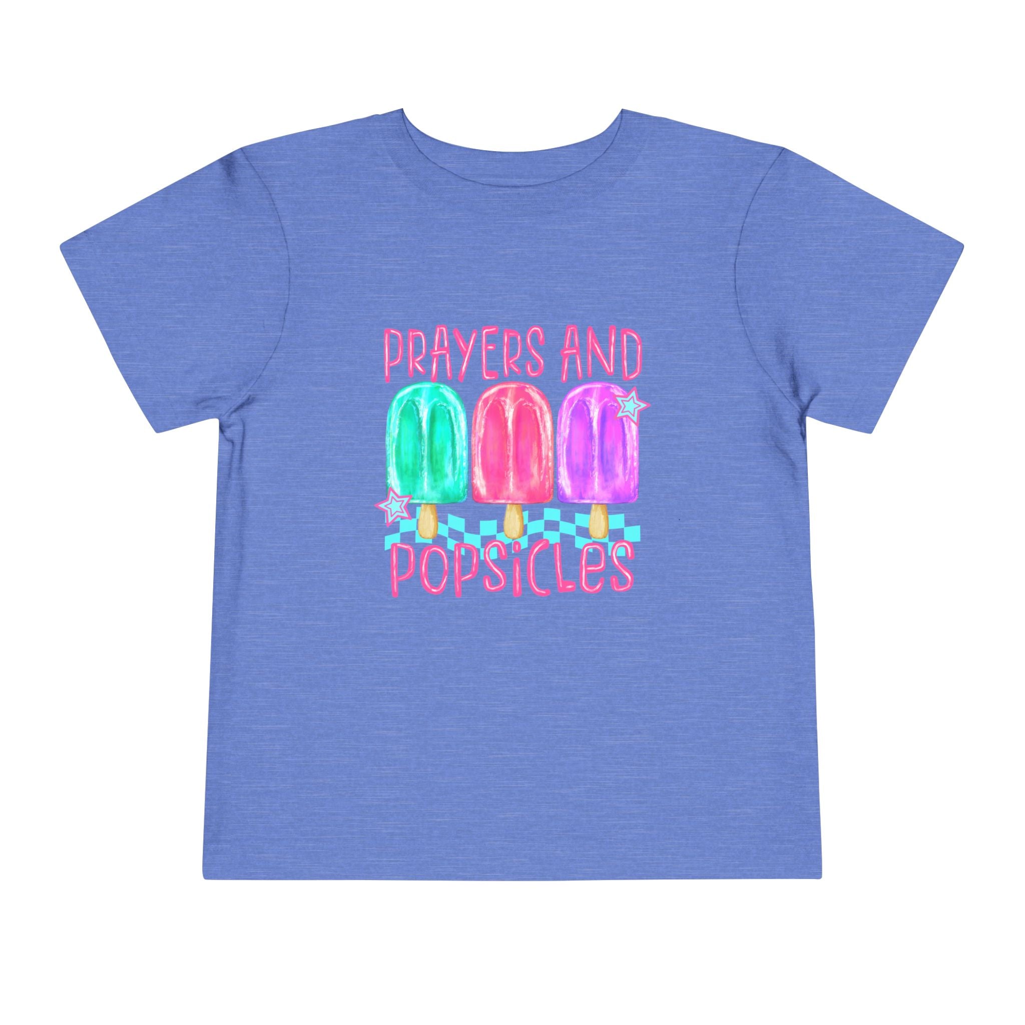 Toddler Tee - "Prayers and Popsicles" Colorful Popsicle