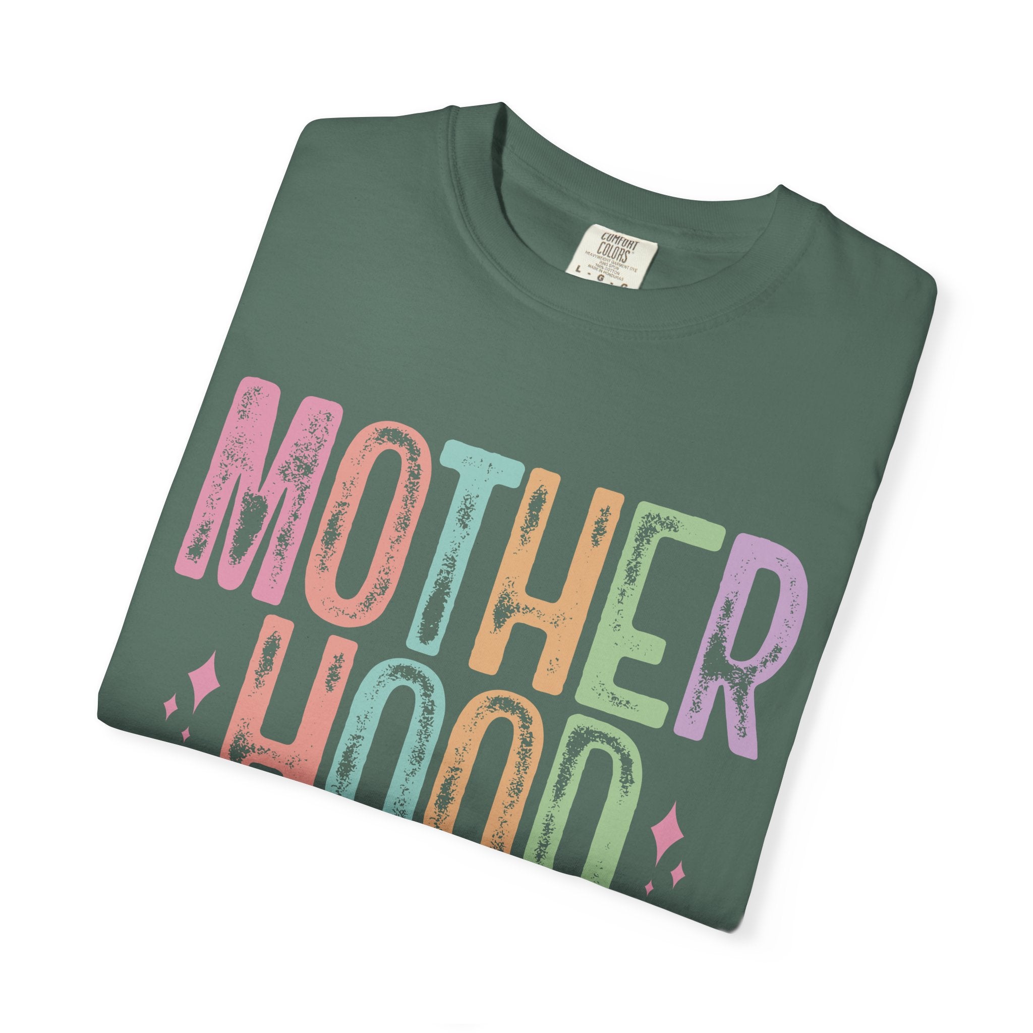 Motherhood Graphic Tee — “Mother Hood: Some days I rock it…”