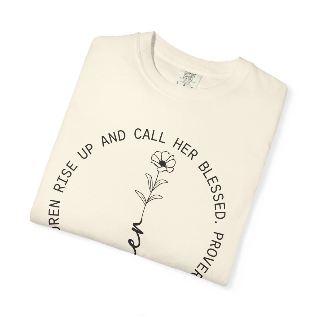 T‑Shirt — “Mother” Floral Scripture Tee (Proverbs 31:28)