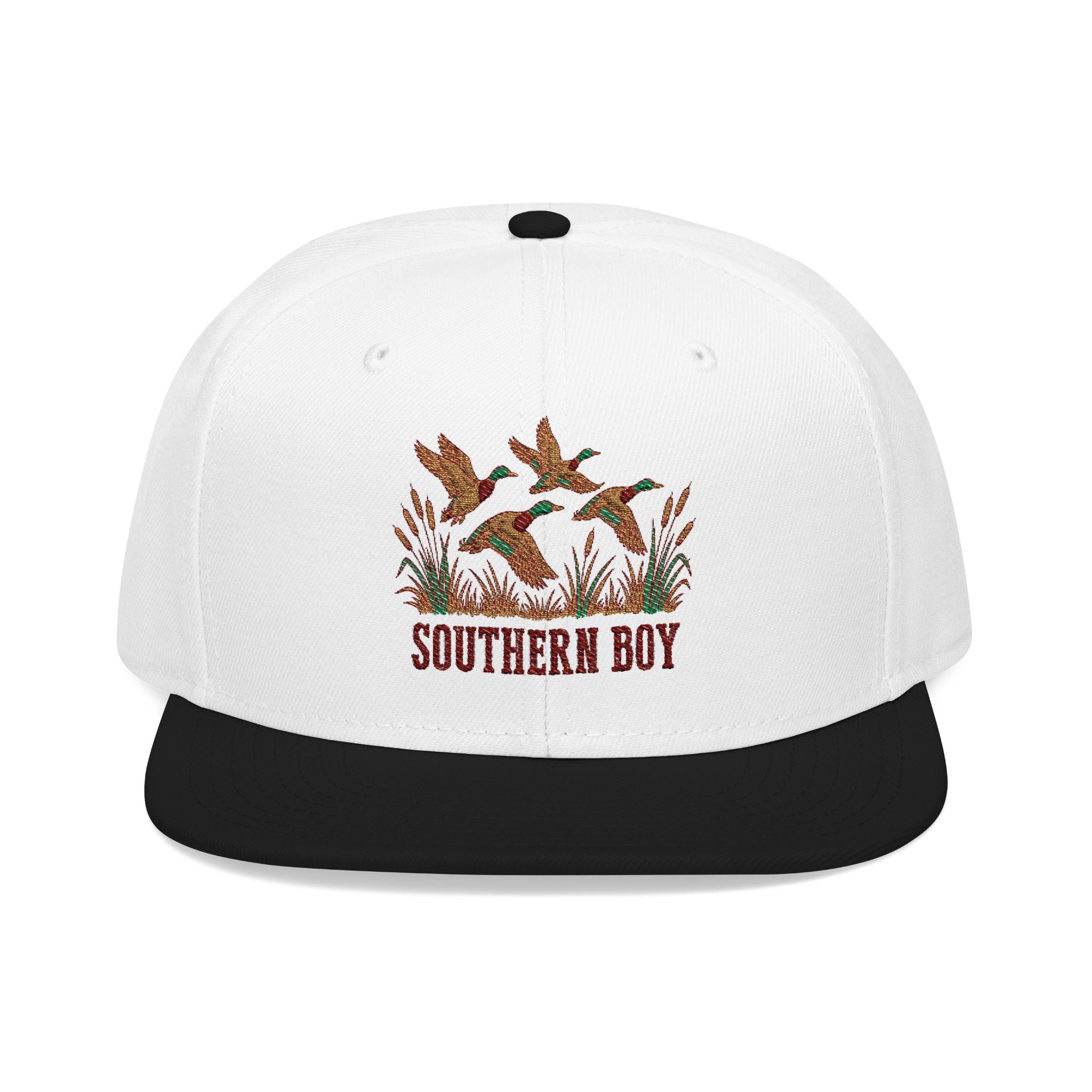 Embroidered Fiery Crown Snapback Hat