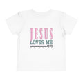 Toddler Tee — "Jesus Loves Me" Pastel Faith Graphic