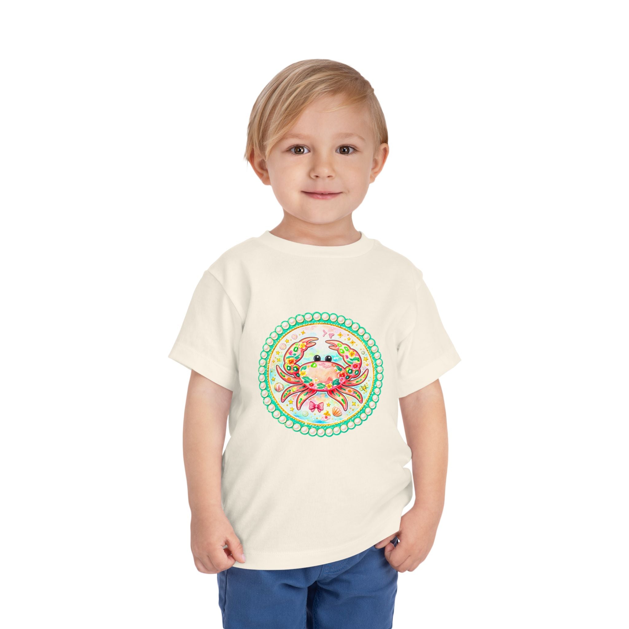 Toddler Tee — Colorful Watercolor Crab Kids Shirt