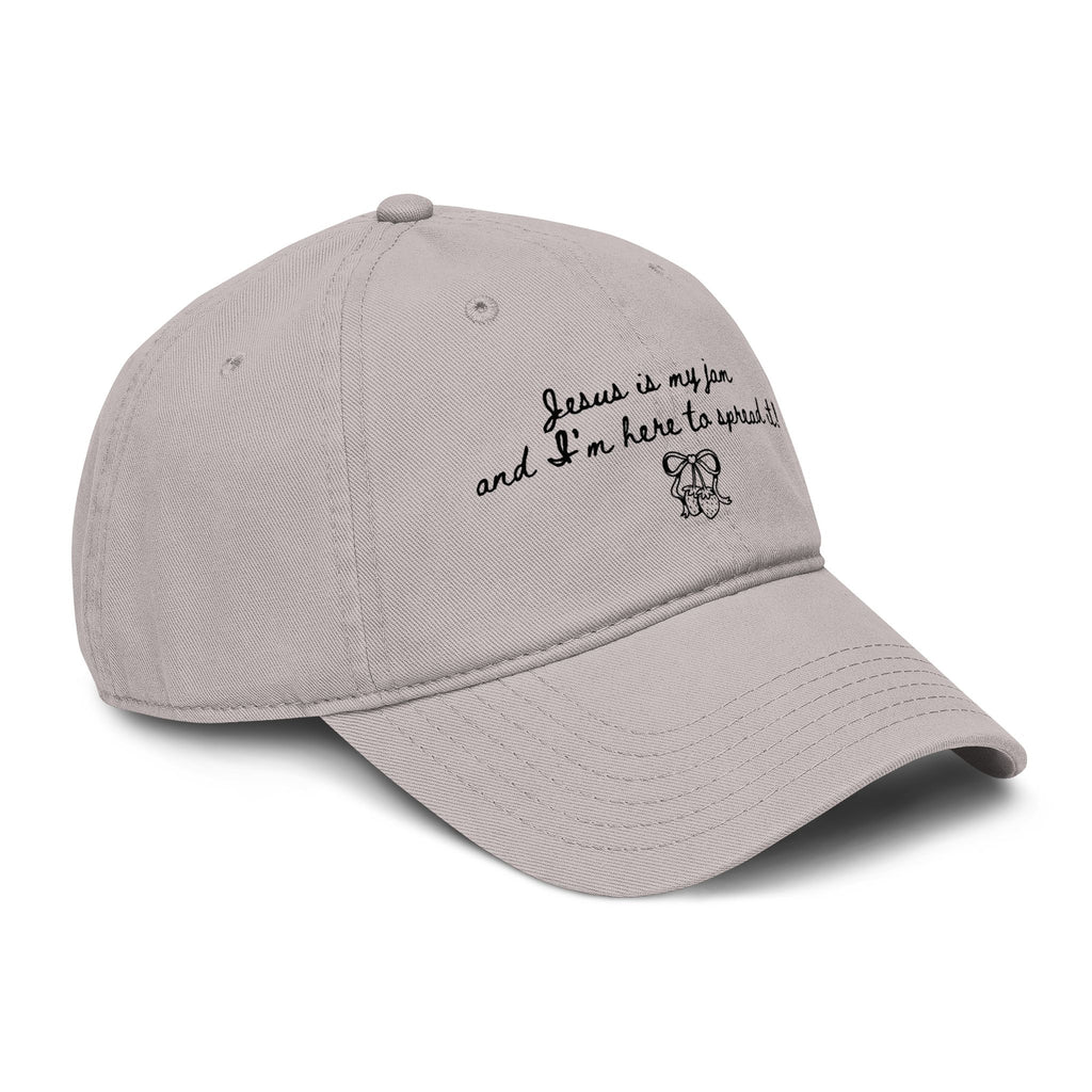 Embroidered 'Jesus is my Jam' Washed Baseball Cap