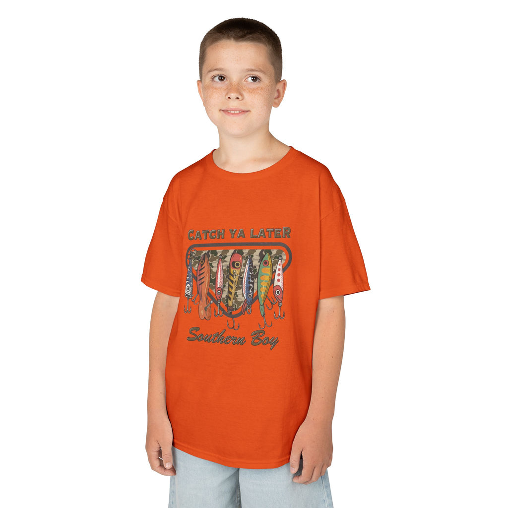 Kids Catch Ya Later Southern Boy" Lure Graphic Tee