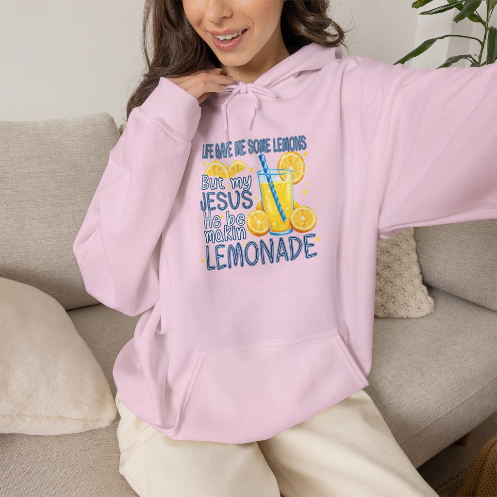 Christian Lemonade Hoodie – "Life Gave Me Lemons, Jesus Made Lemonade" Cozy Faith Sweatshirt
