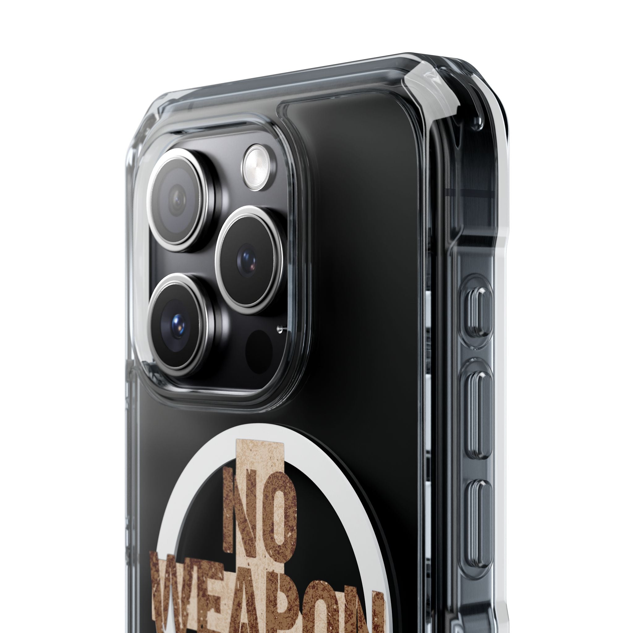 Magnetic Clear Phone Case "No Weapon Formed Shall Prosper"