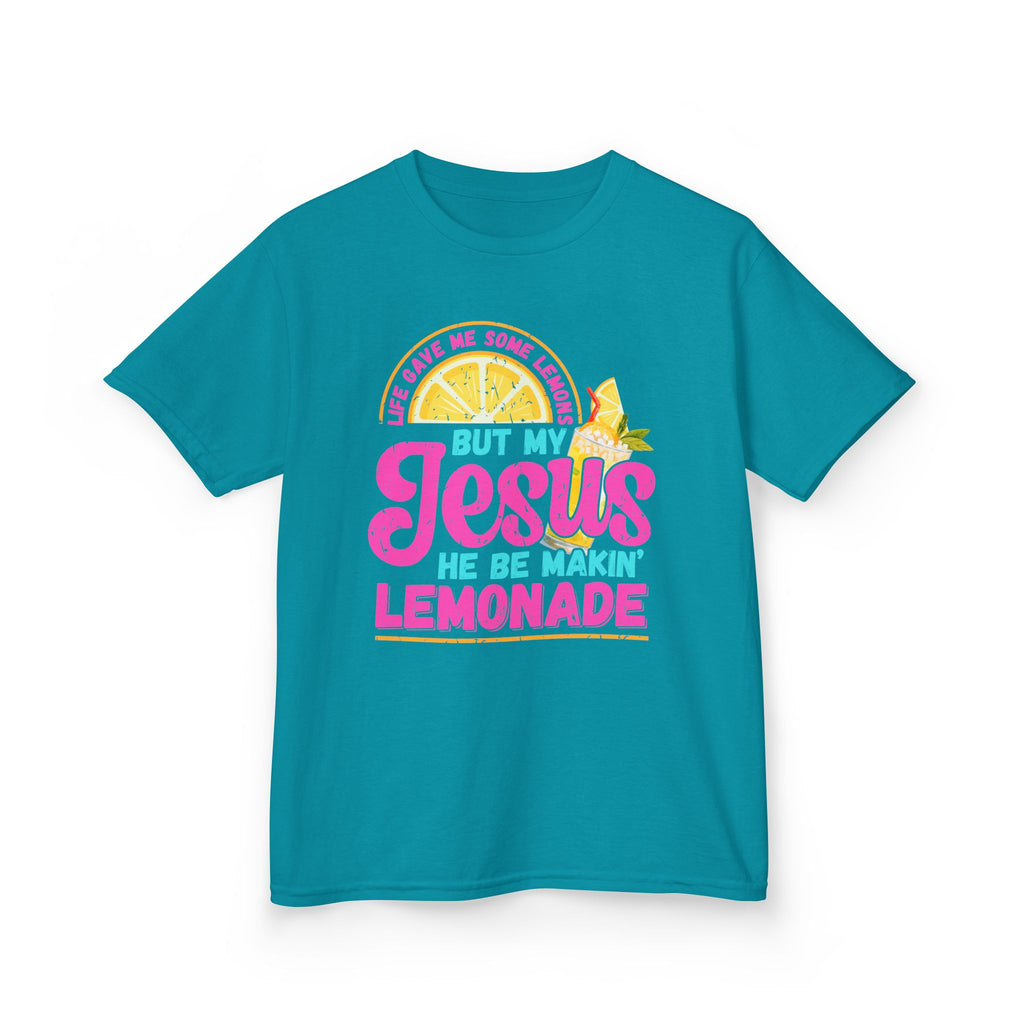 Kids T-Shirt — “But My Jesus He Be Makin’ Lemonade” Christian Lemonade Tee