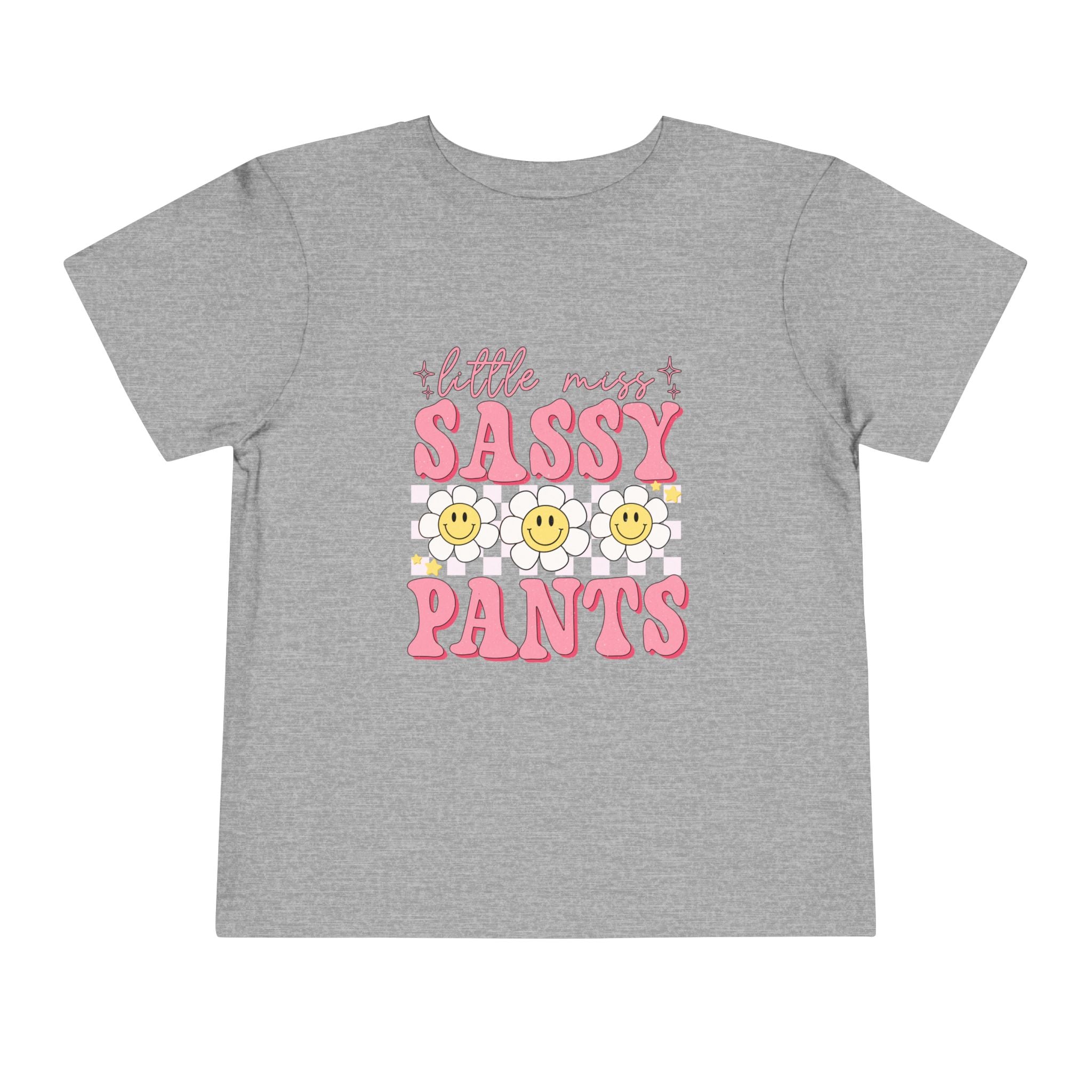 Toddler Tee — "Little Miss Sassy Pants" Pink Daisy Graphic