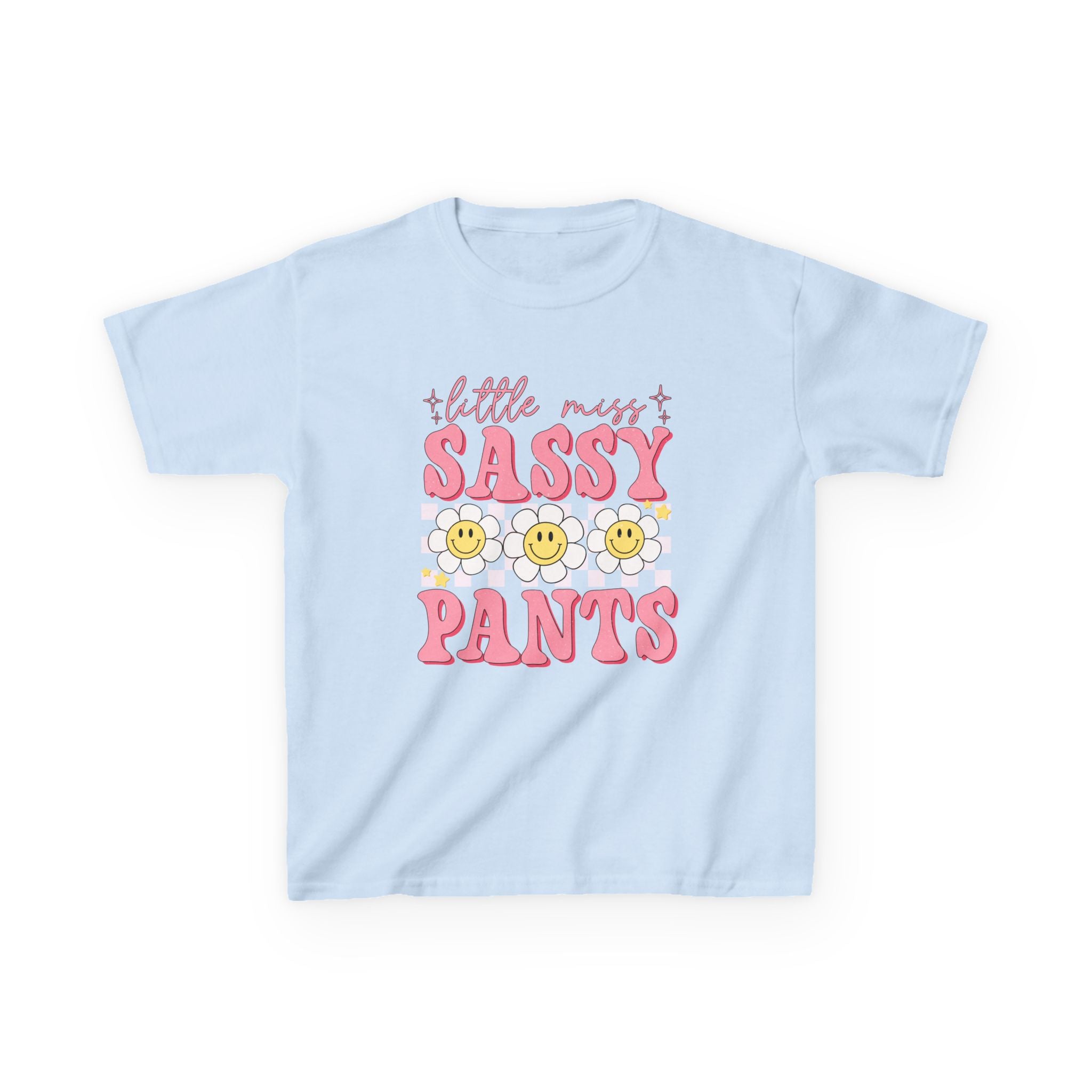 Kids T-Shirt — "Little Miss Sassy Pants" Cute Daisy Graphic Tee