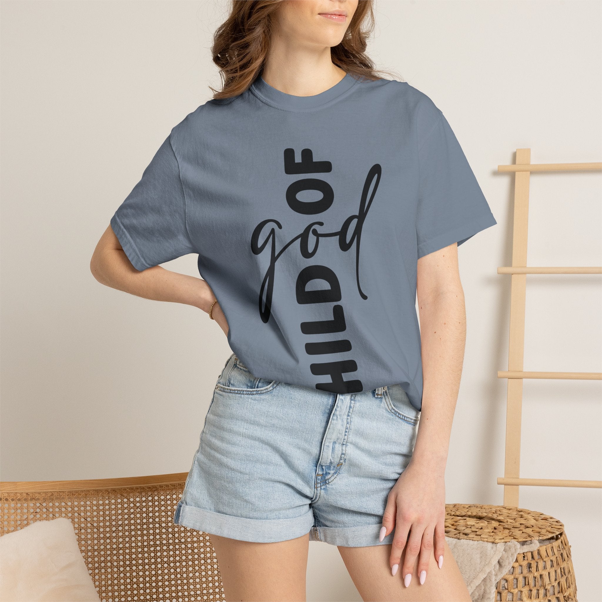 Child of God T-Shirt — Vertical Script Faith Tee