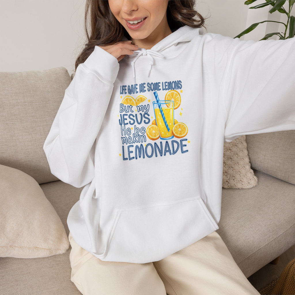 Christian Lemonade Hoodie – "Life Gave Me Lemons, Jesus Made Lemonade" Cozy Faith Sweatshirt