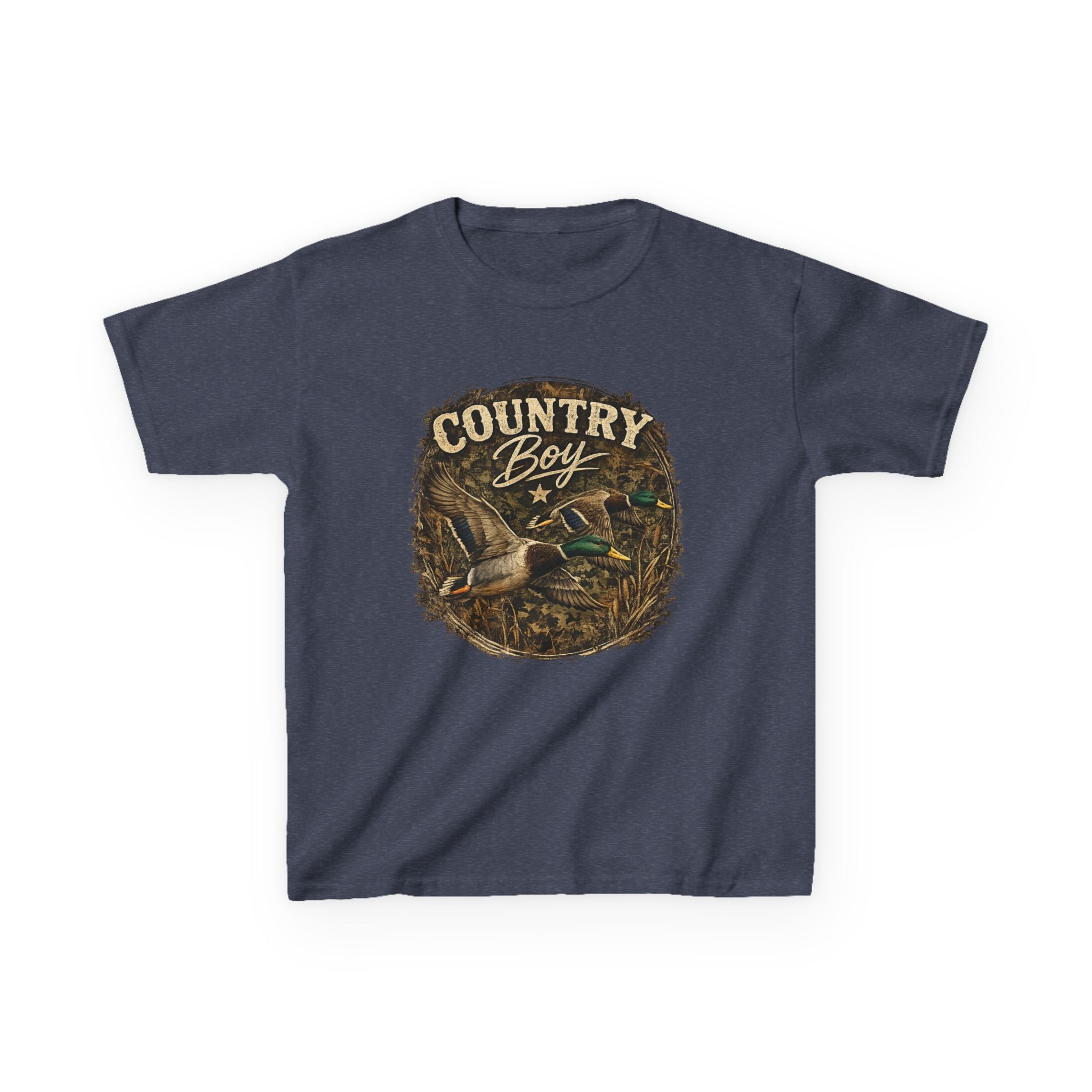 Kids Tee — "Country Boy" Duck Hunting Graphic