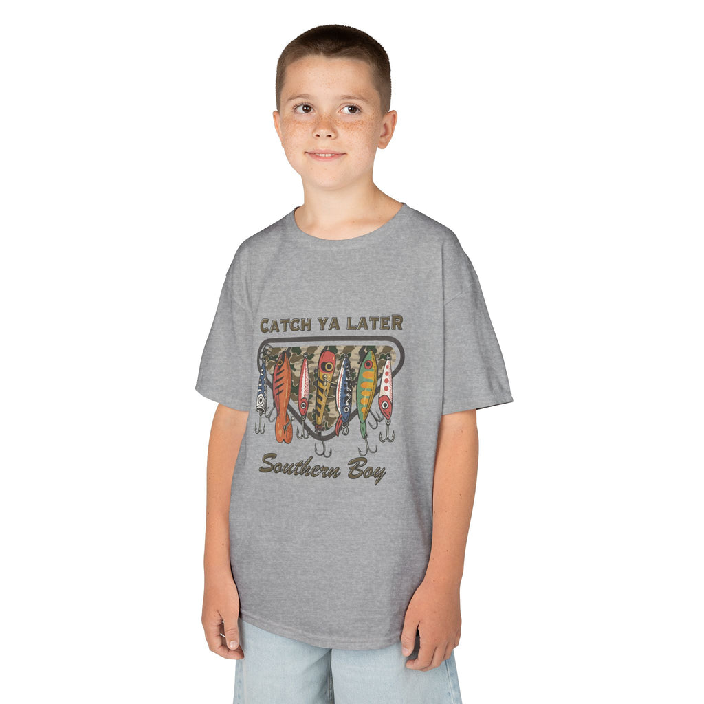 Kids Catch Ya Later Southern Boy" Lure Graphic Tee
