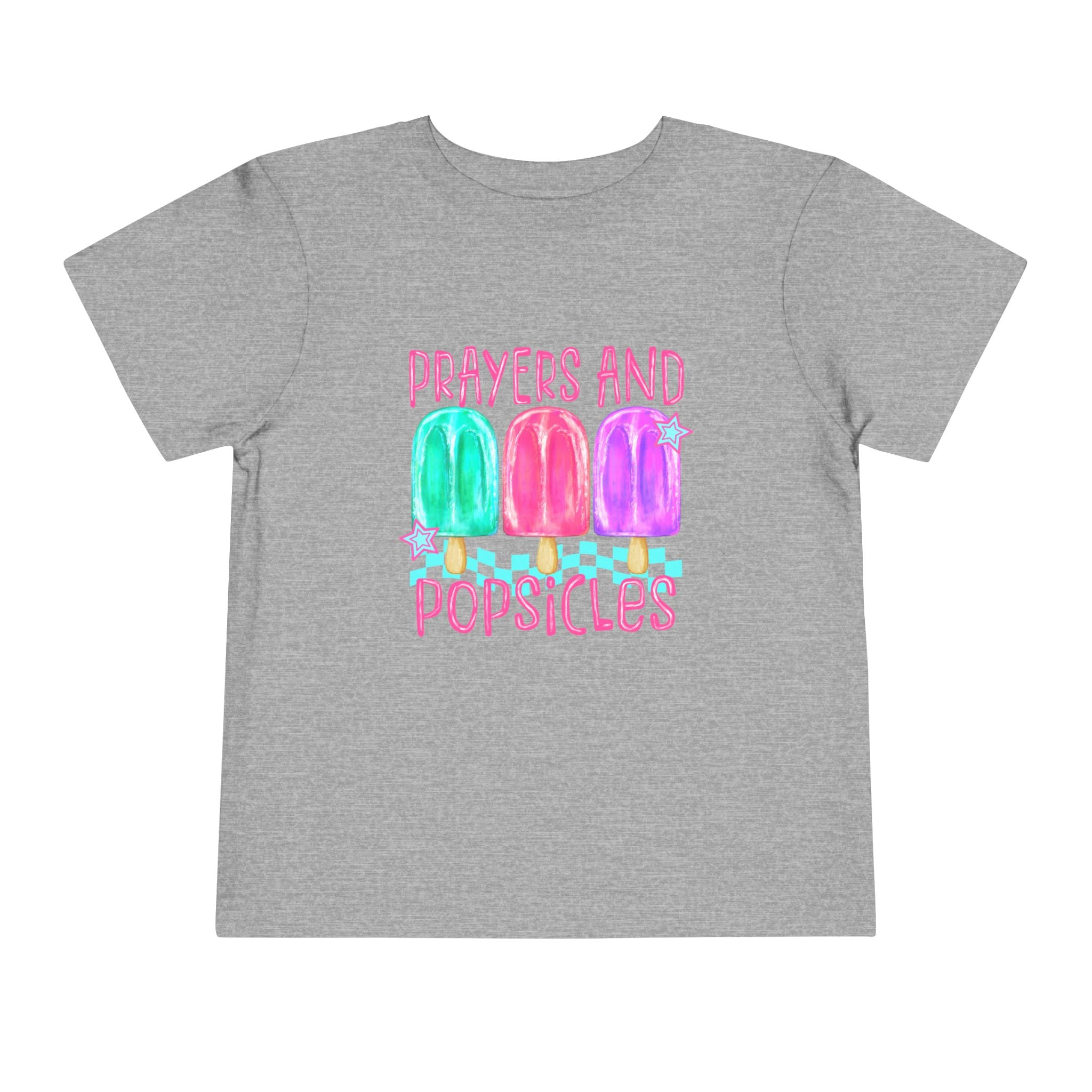 Toddler Tee - "Prayers and Popsicles" Colorful Popsicle