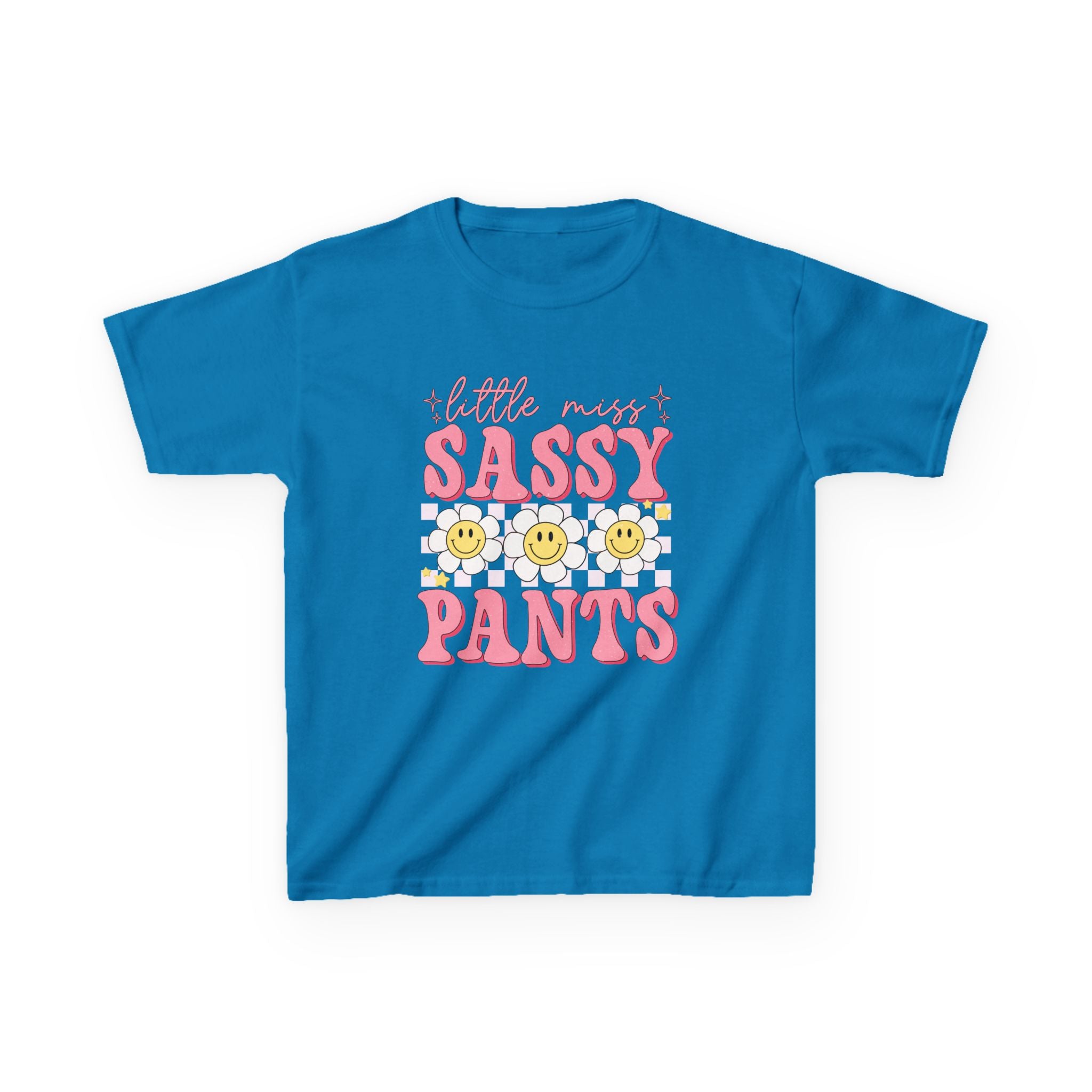 Kids T-Shirt — "Little Miss Sassy Pants" Cute Daisy Graphic Tee
