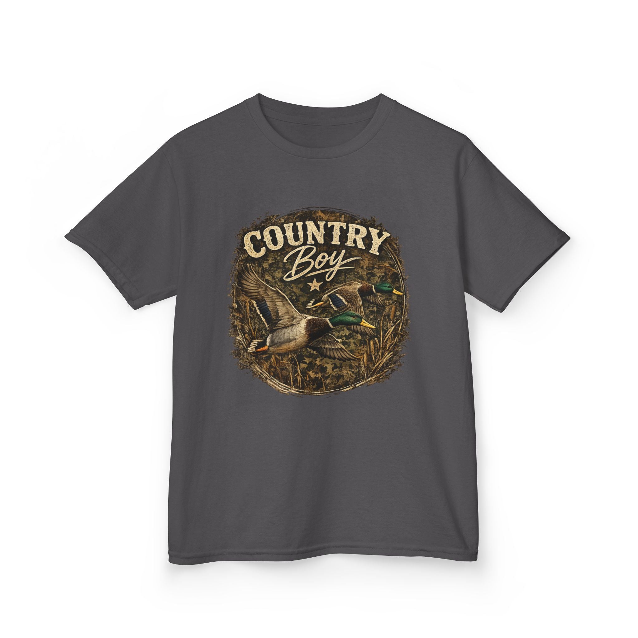Kids Tee — "Country Boy" Duck Hunting Graphic