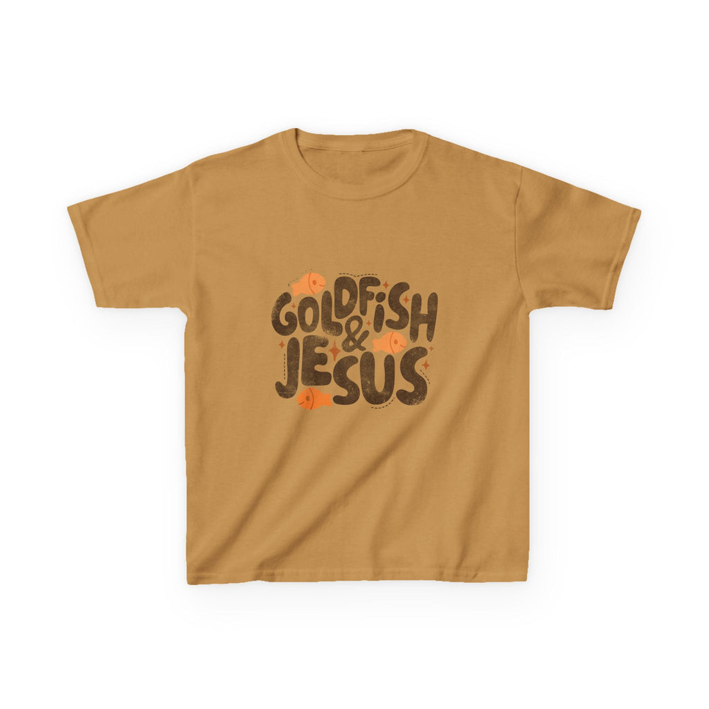 Kids Tee — "Goldfish & Jesus" Playful Christian Graphic