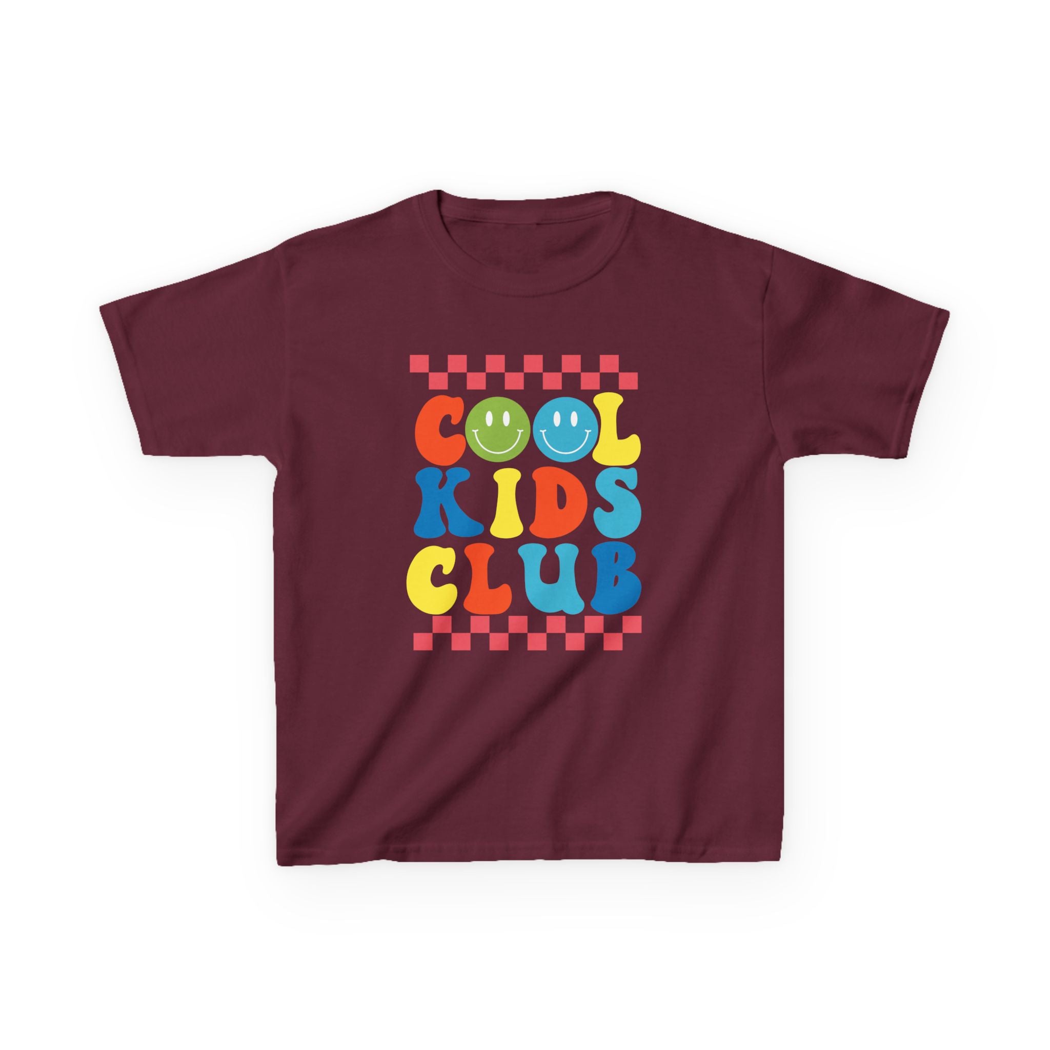 Kids Tee — "Cool Kids Club" Retro Smiley Graphic