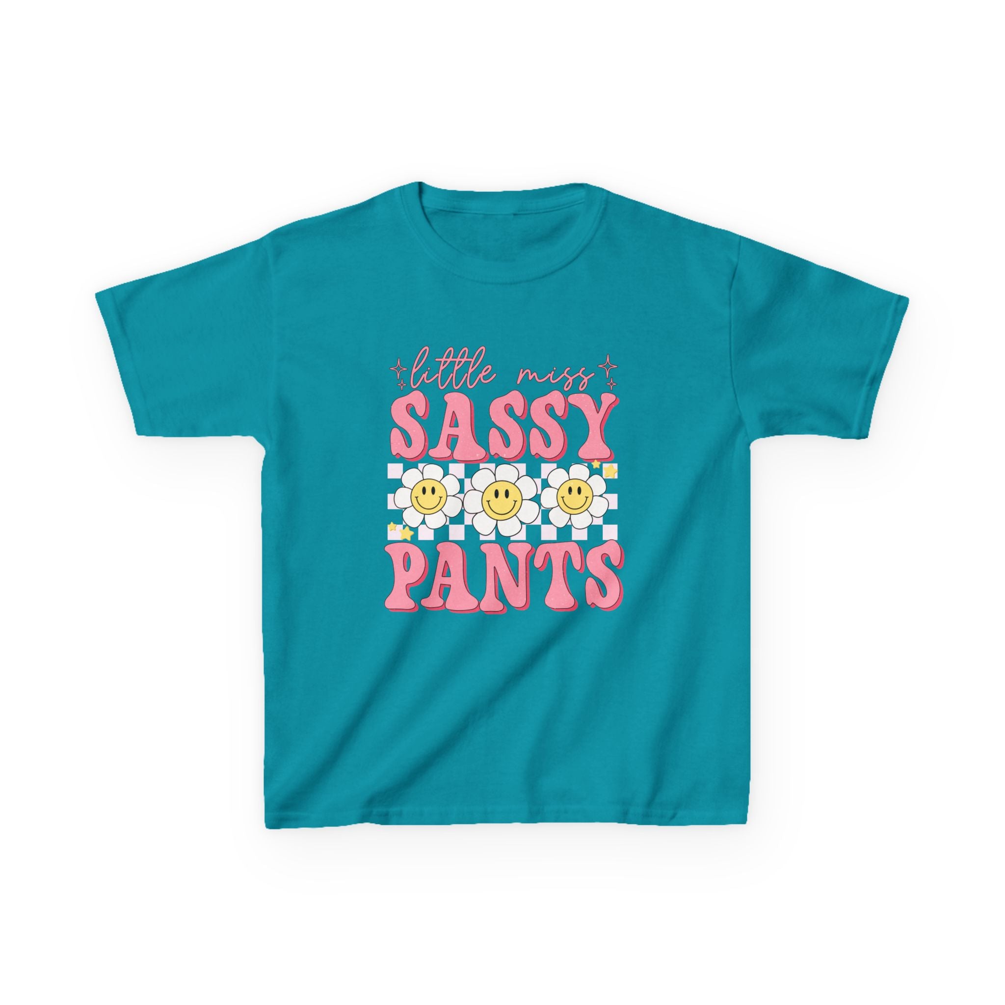 Kids T-Shirt — "Little Miss Sassy Pants" Cute Daisy Graphic Tee