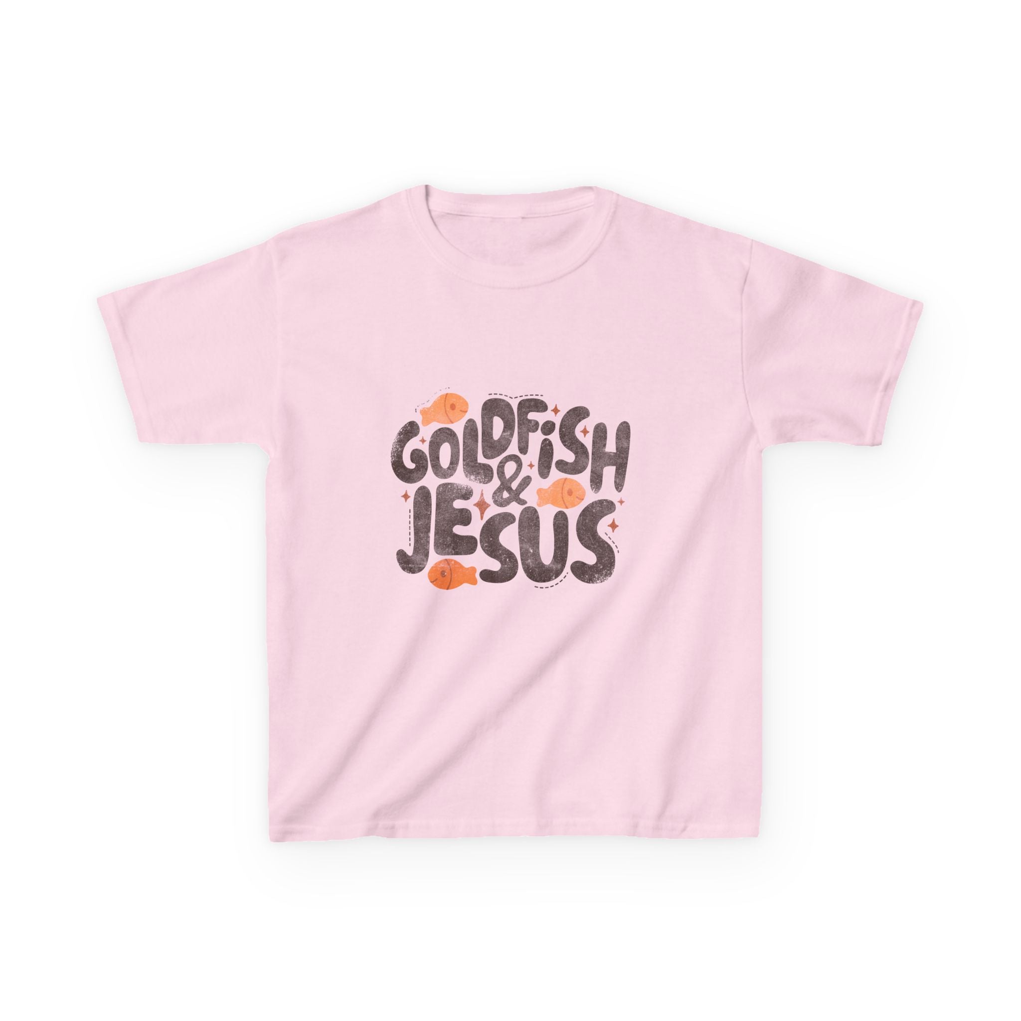 Kids Tee — "Goldfish & Jesus" Playful Christian Graphic