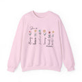 Crewneck Sweatshirt — "She is Strong, Brave, Beautiful, Loved, Kind" Floral Mom Gift