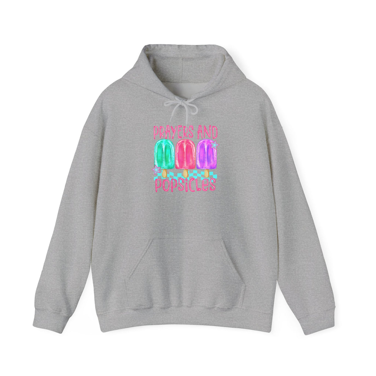 Prayer & Popsicles Hoodie — Cute Pastel Faith Graphic Sweatshirt