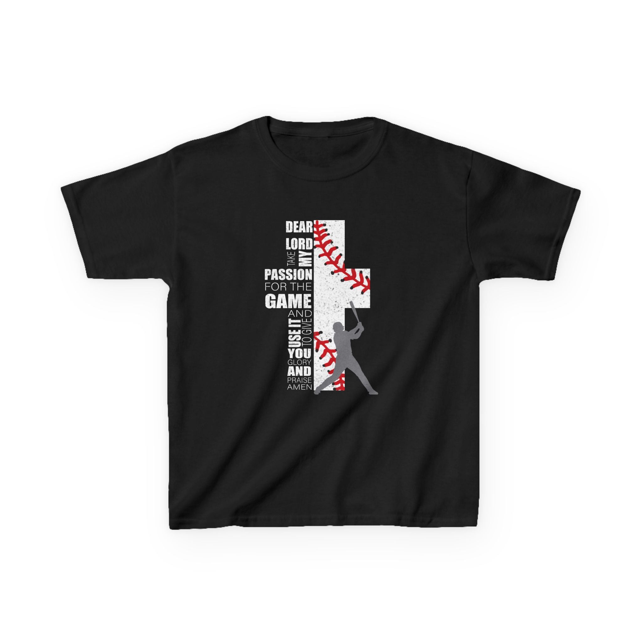 Kids Baseball Cross T-Shirt — 'Passion for the Game' Youth Tee