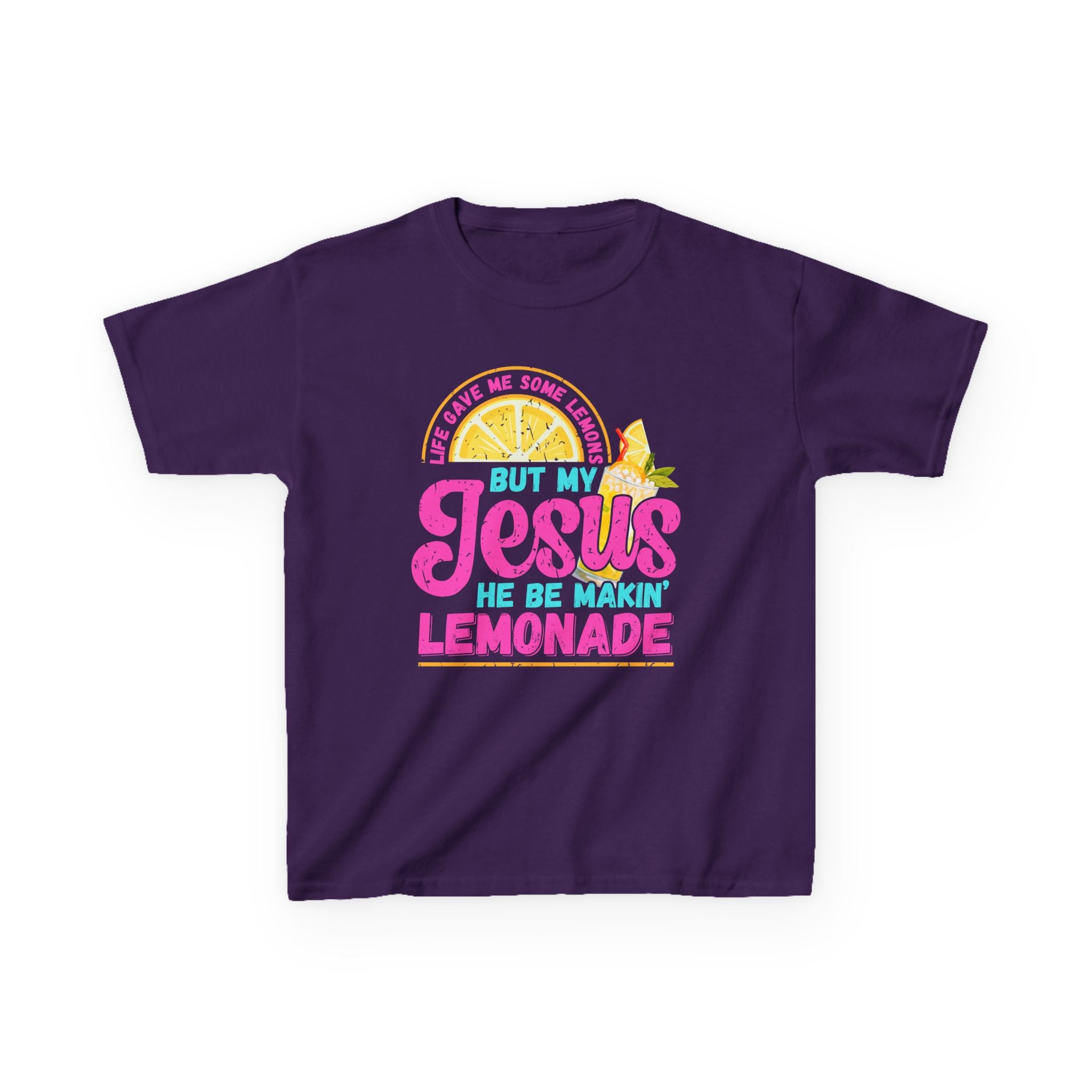 Kids T-Shirt — “But My Jesus He Be Makin’ Lemonade” Christian Lemonade Tee