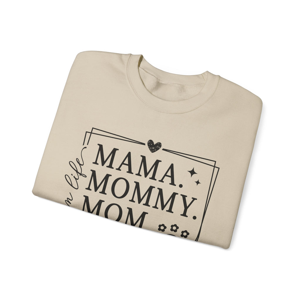 Mama. Mommy. Mom. Bruh. Crewneck Sweatshirt