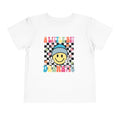 Toddler Tee — "A Little Bit Dramatic" Smiley Checkerboard Graphic