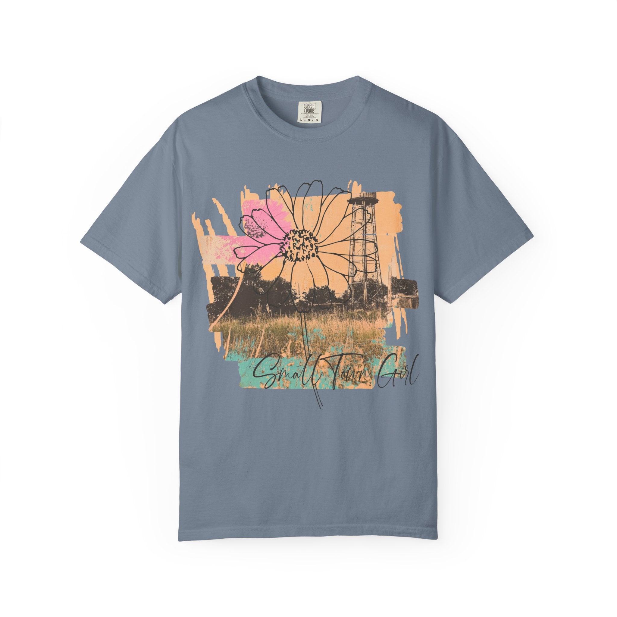 Daisy Field Graphic T-Shirt — 'Sprinkled With Calm' Floral Sunset Tee