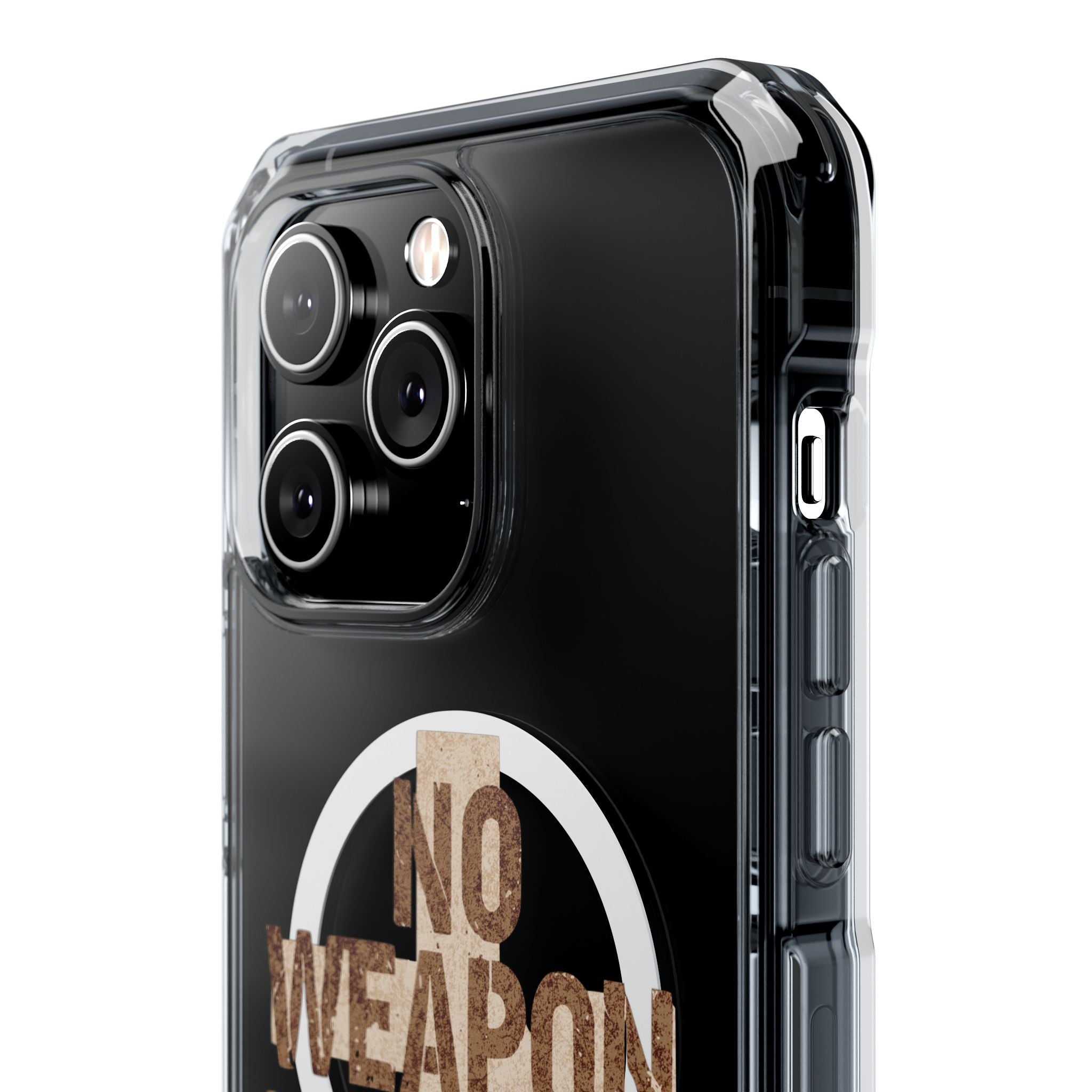 Magnetic Clear Phone Case "No Weapon Formed Shall Prosper"