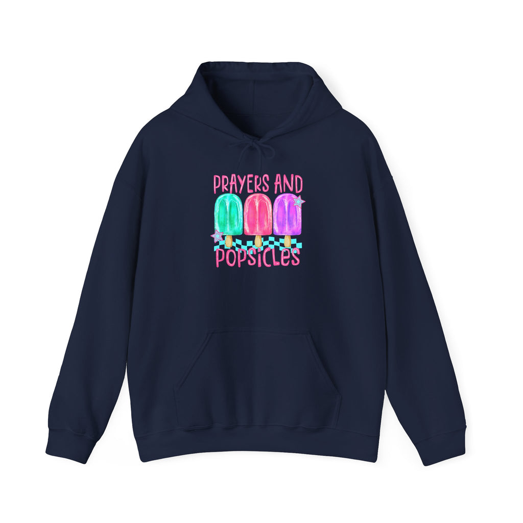 Prayer & Popsicles Hoodie — Cute Pastel Faith Graphic Sweatshirt