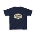 Kids T-Shirt — "Mama's Boy" Camo Badge Tee