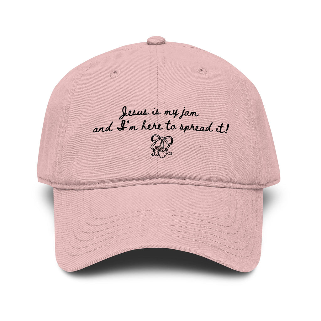 Embroidered 'Jesus is my Jam' Washed Baseball Cap